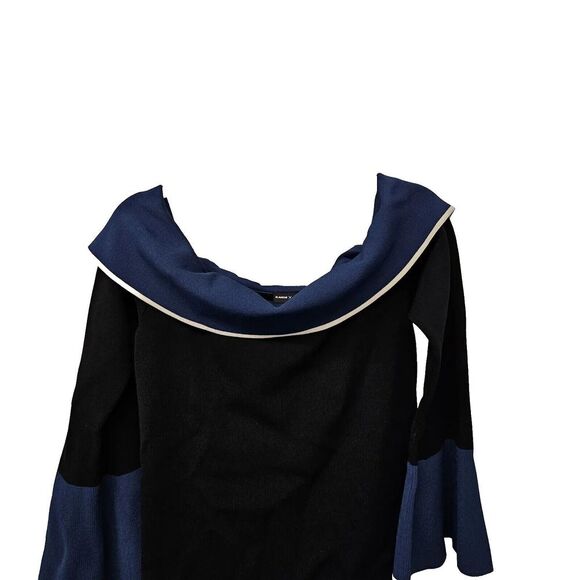 Glamour x Lane Bryant Off The Shoulder Fine Knit Top Size 14/16 Fluted Sleeves - Picture 4 of 8